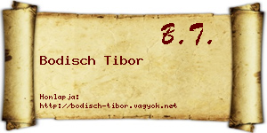Bodisch Tibor névjegykártya
